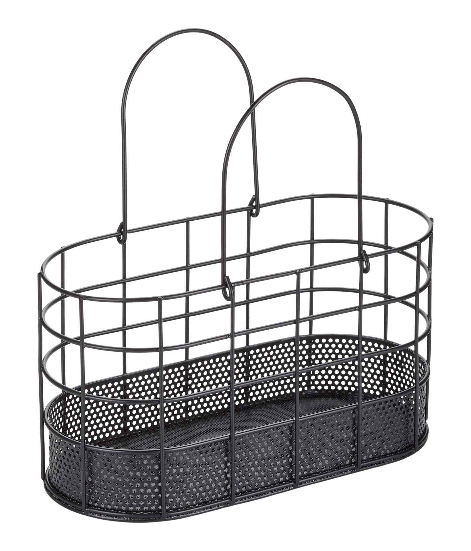 Type A Metal Shower Caddy for Storage/Carrying, Black