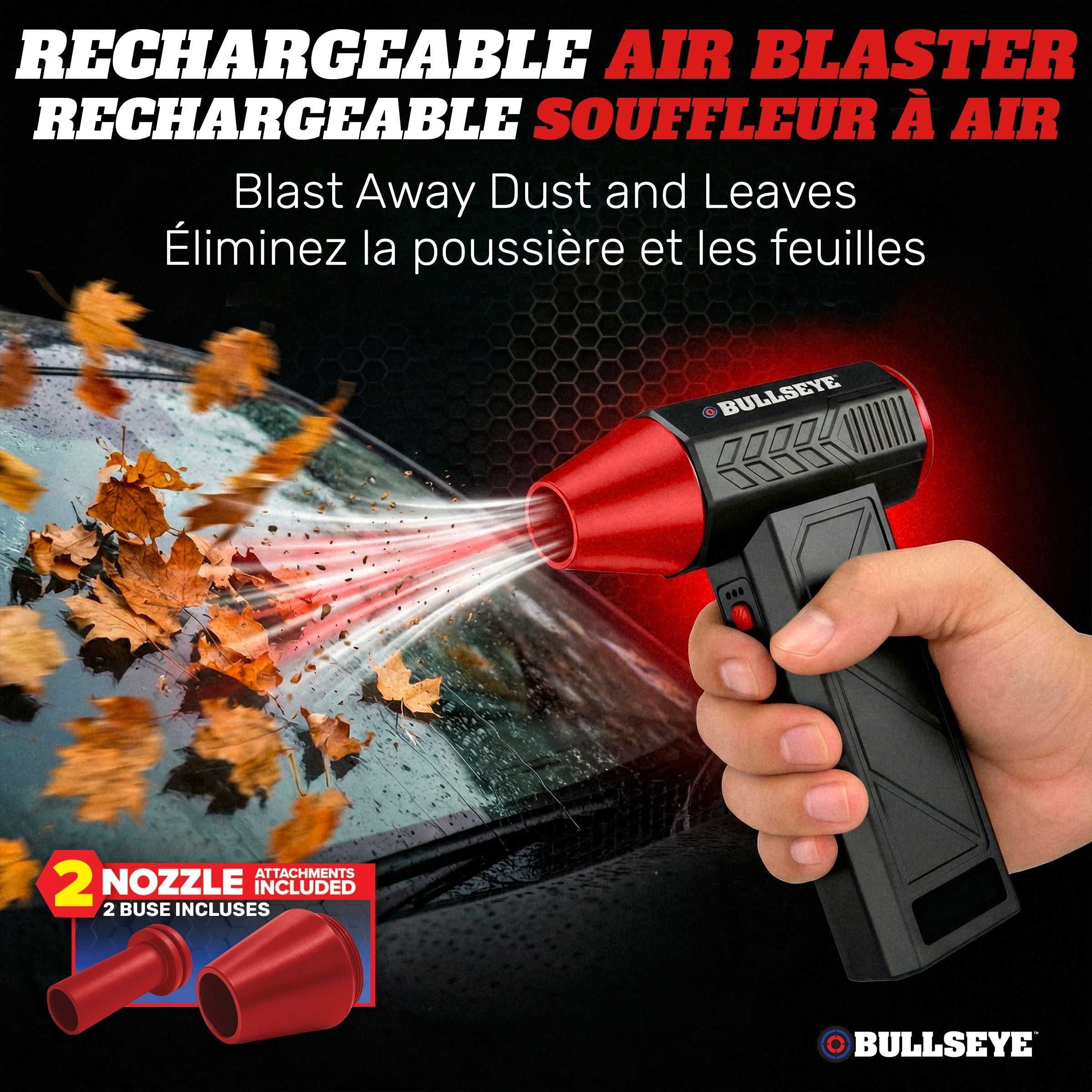 As Seen On TV Bullseye Air Blaster 7.4V Rechargeable Handheld Blower