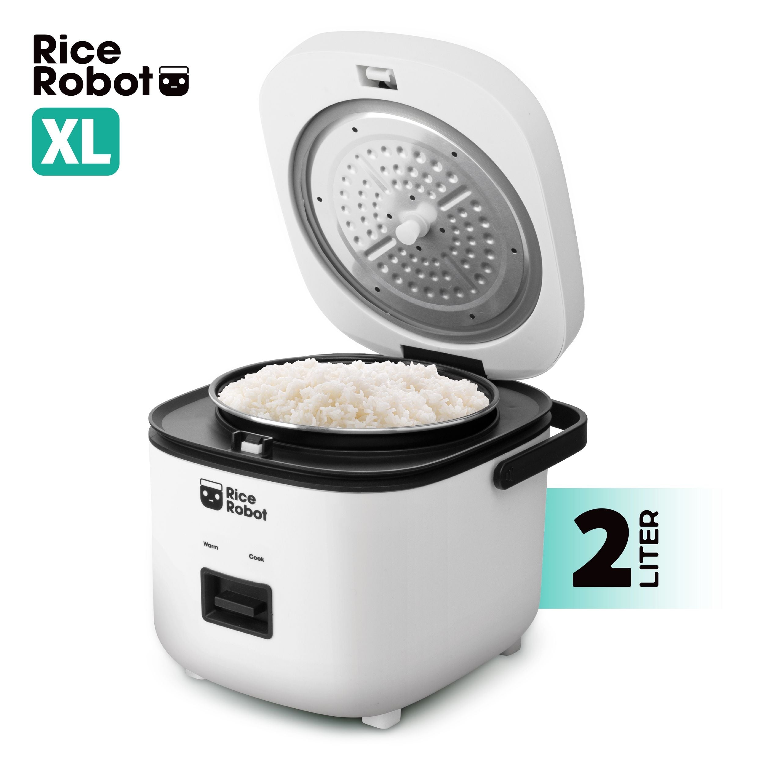 As Seen On TV Nonstick Rice Cooker Robot, Large, 2-L Capacity