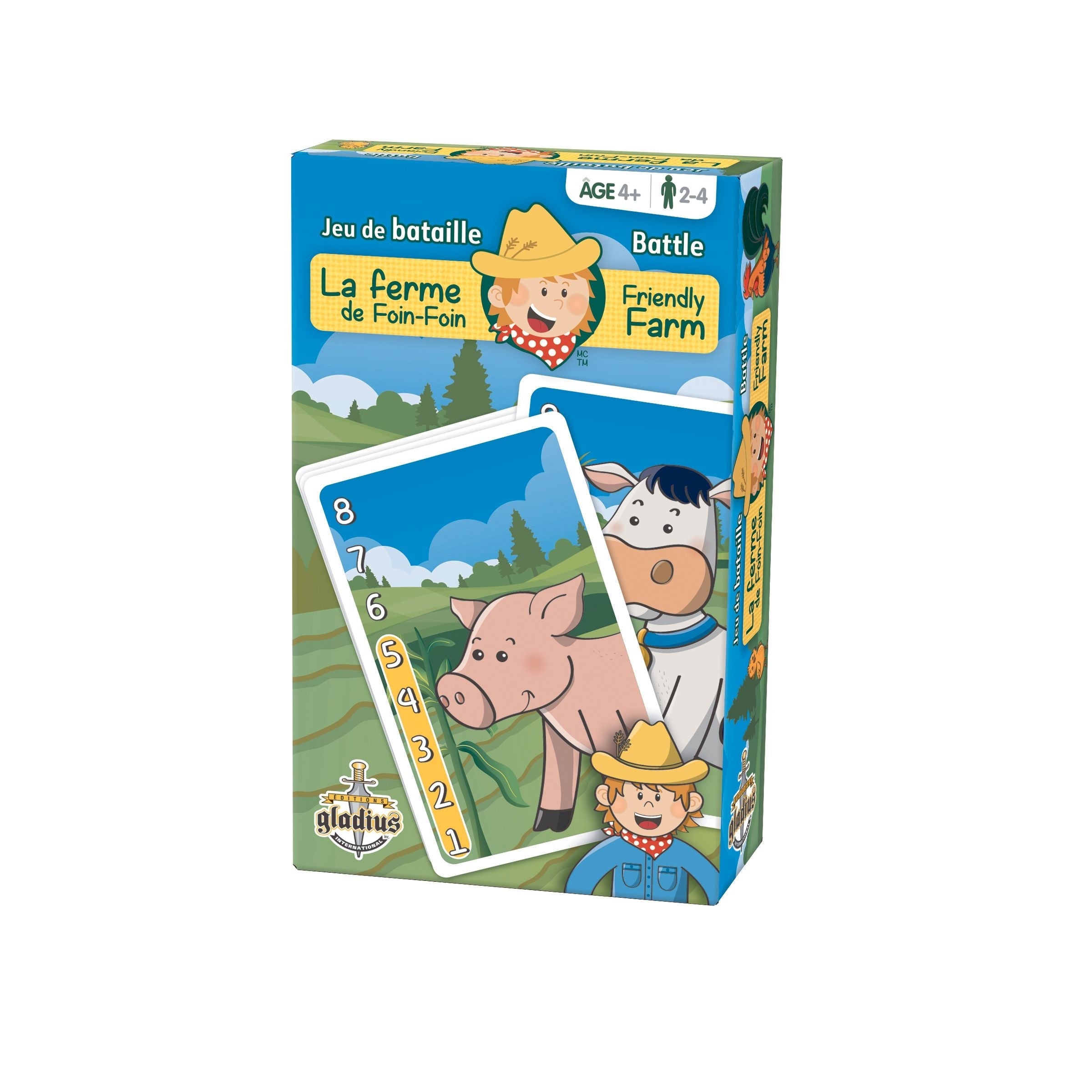 Friendly Farm Battle Family Board Game, Bilingual, Ages 4+