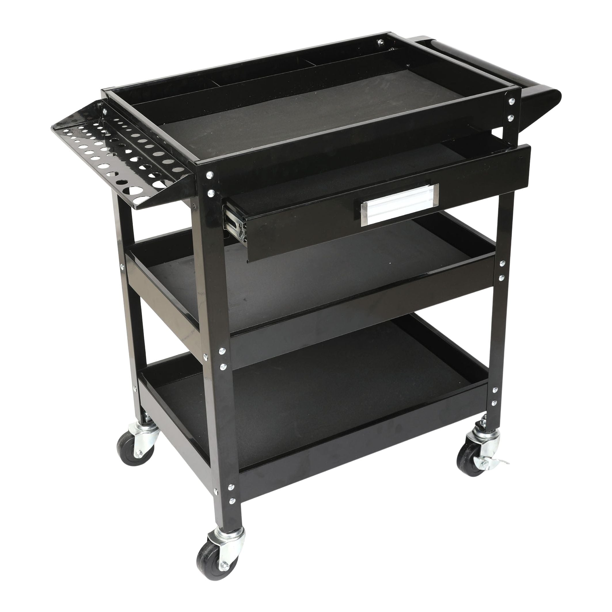 Mastercraft 3-Tier Work Cart with Swivel Casters, 250-lb