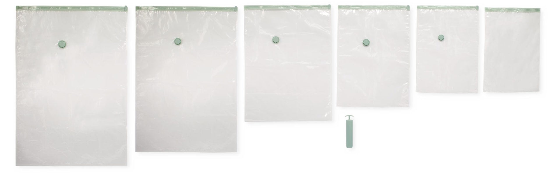 type A Reusable Vacuum Seal Storage Bag Set with Pump, Multi-Size, 12-pk