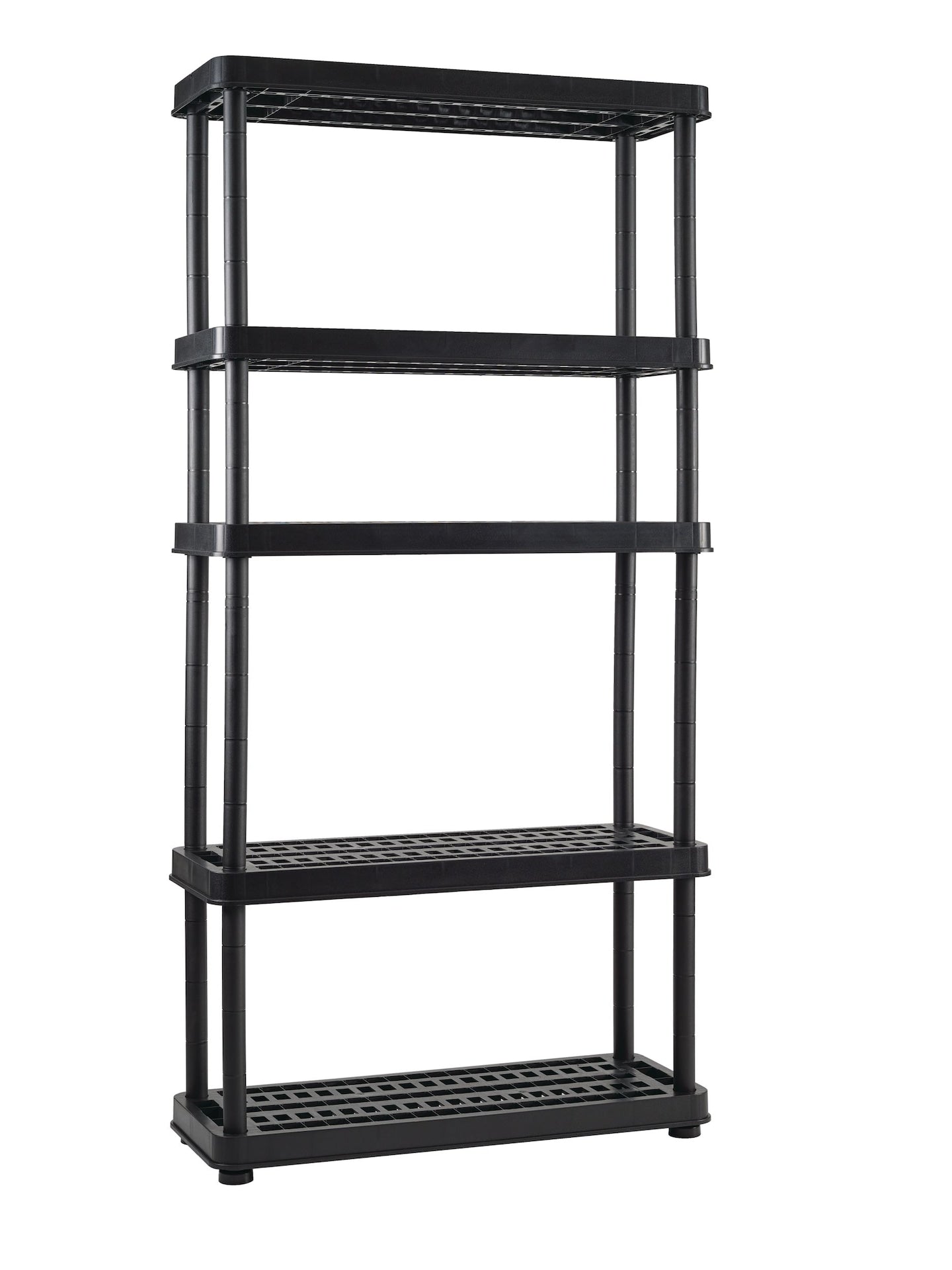 Mastercraft Adjustable 5-Shelf Resin/ Plastic Storage Rack/ Shelving Unit, 36 x 14 x 72-in