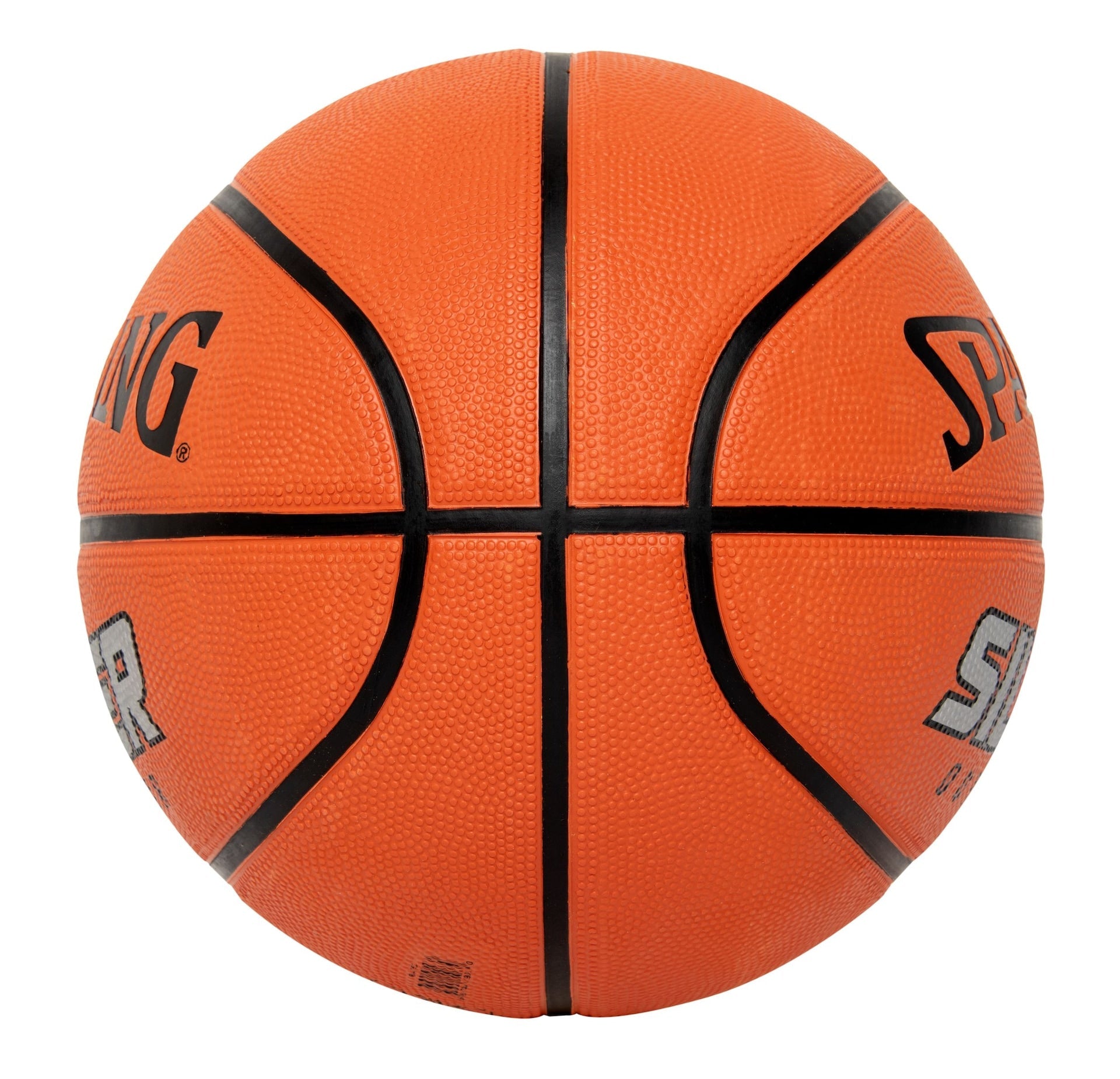 Spalding Silver Outdoor Rubber Basketball, Official Size 7 (29.5-in), Orange