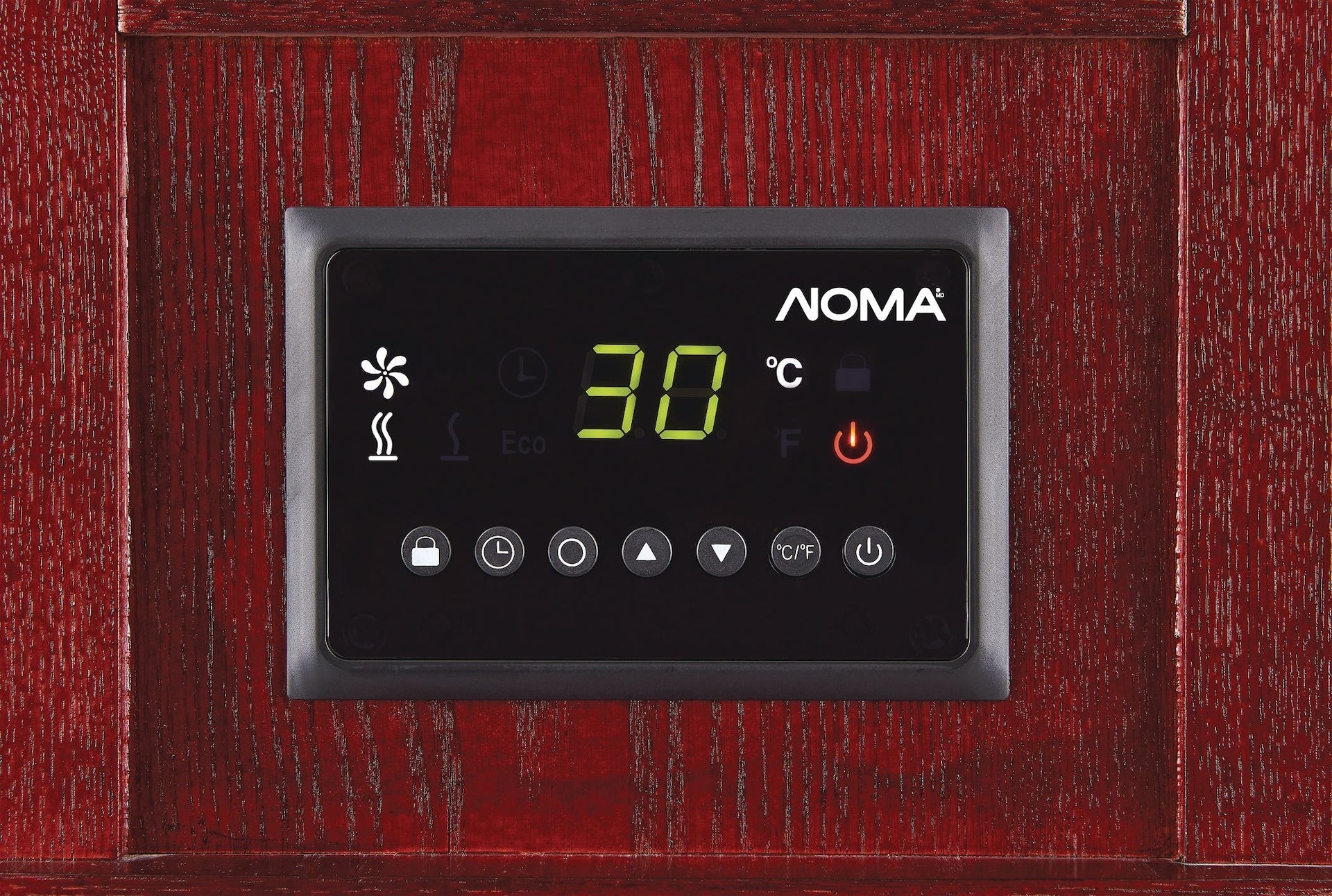 NOMA Wood Cabinet Infared Space Heater withRemote Control & Thermostat, 1500W
