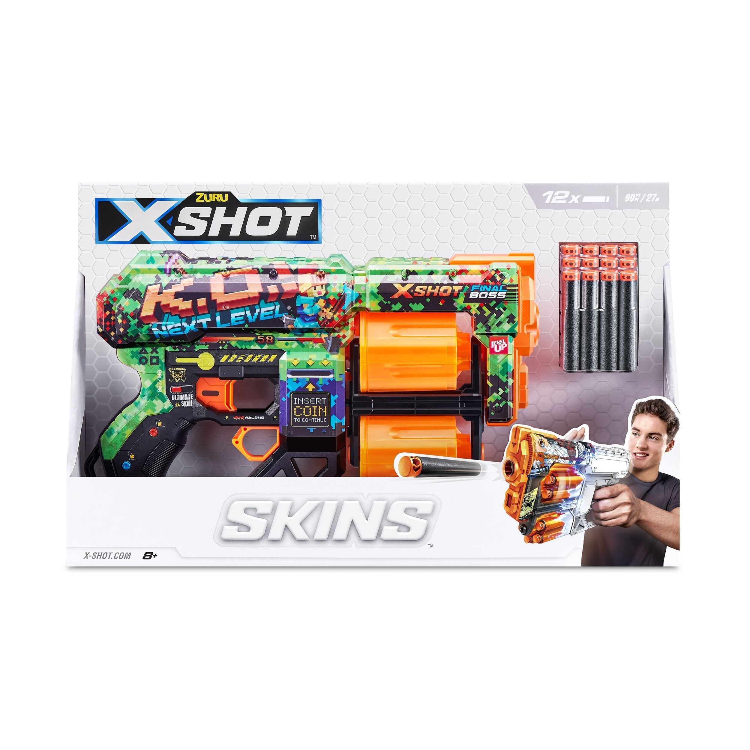 Zuru X-Shot Skins Dread, 7 Unique Designs, 12-Dart Capacity, Ages 8+