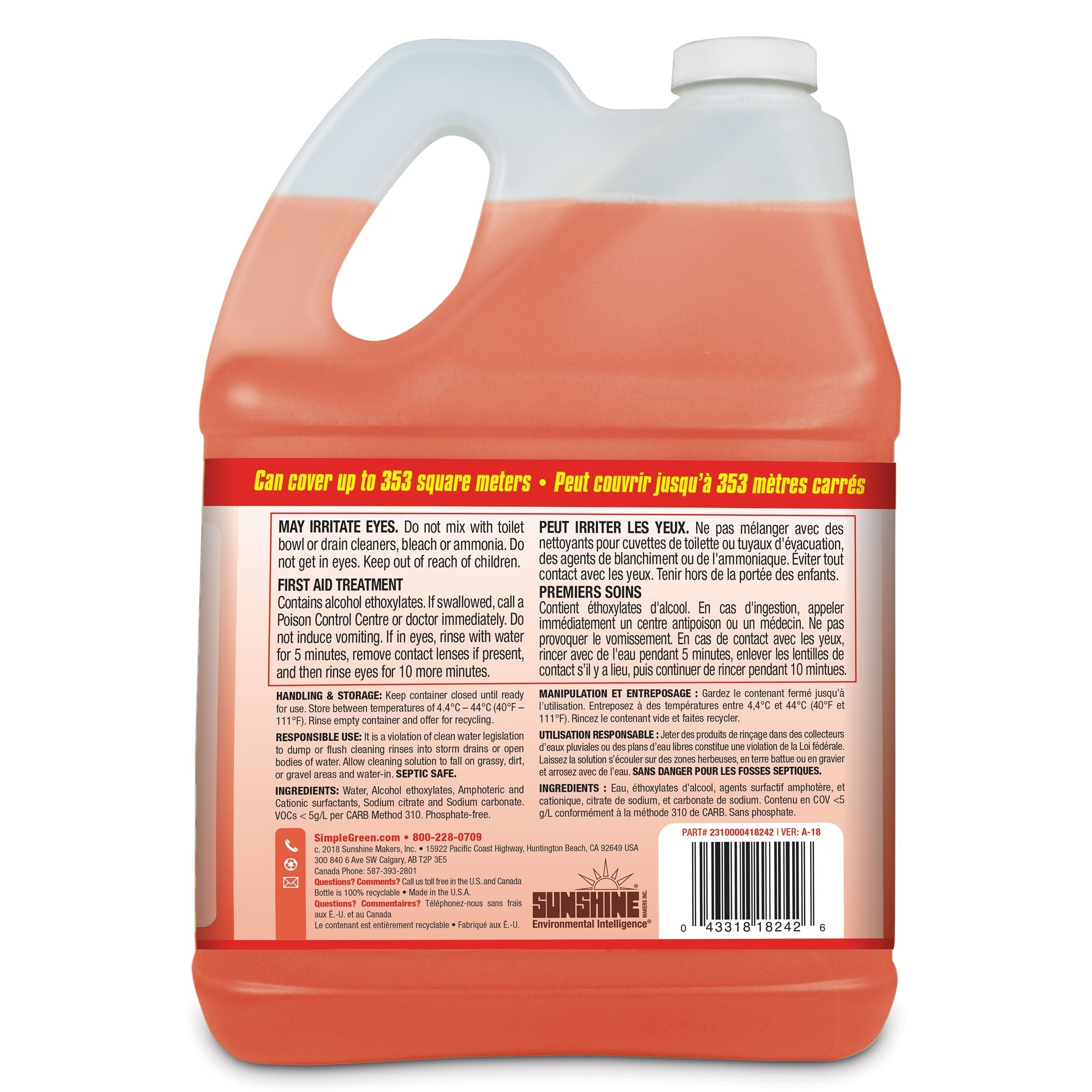 Simple Green Siding & Masonry Pressure Washer Detergent, 4L
