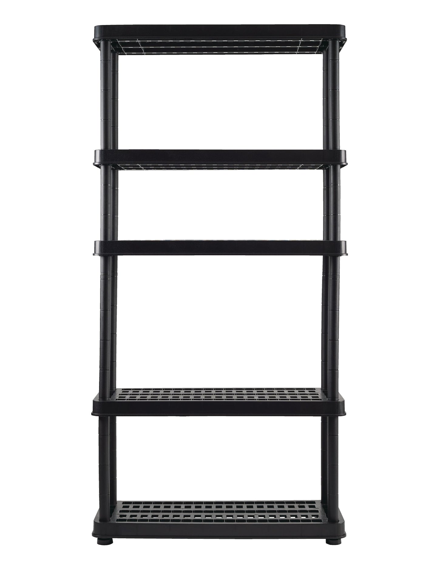 Mastercraft Adjustable 5-Shelf Resin/ Plastic Storage Rack/ Shelving Unit, 36 x 14 x 72-in