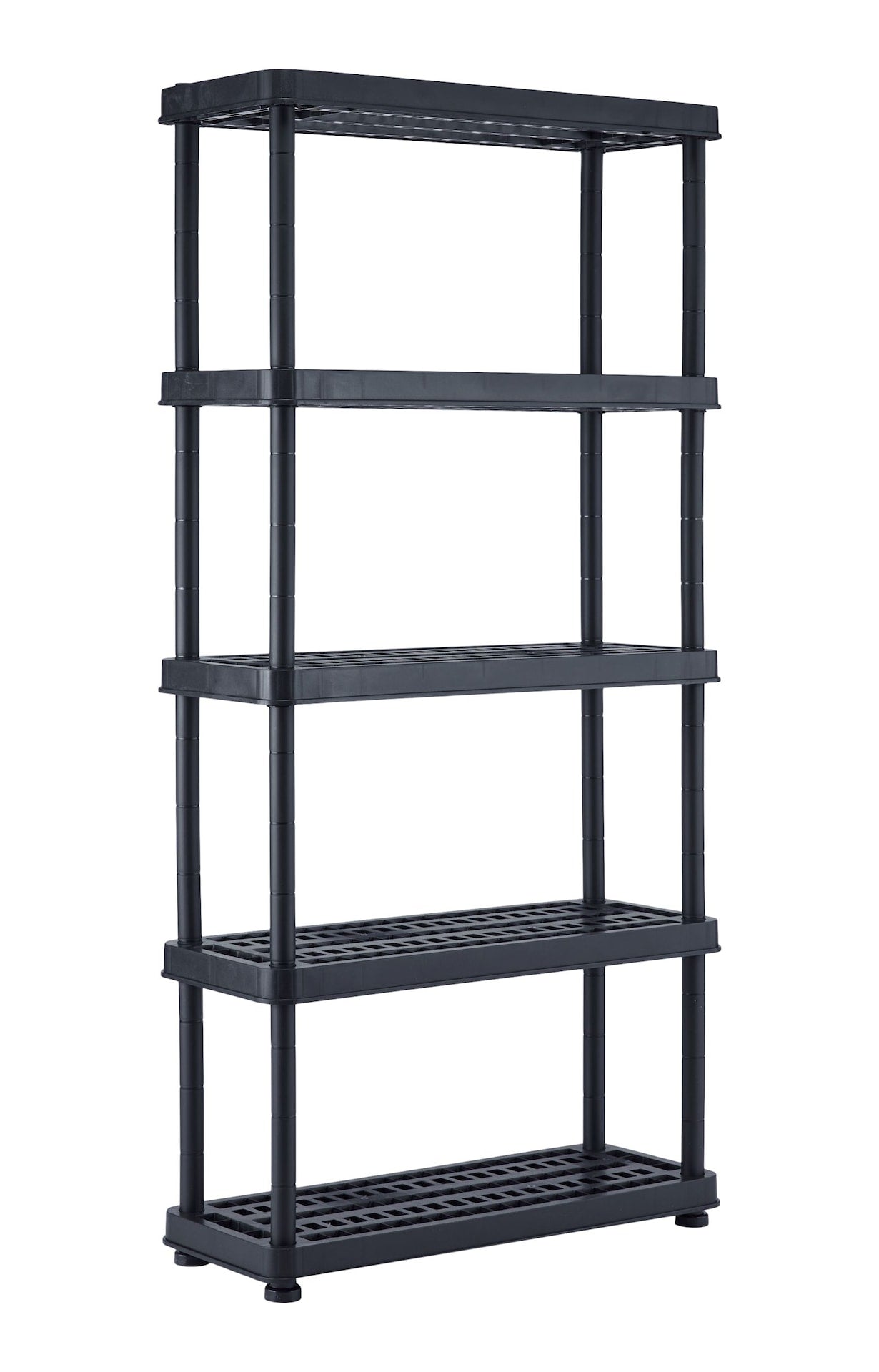 Mastercraft Adjustable 5-Shelf Resin/ Plastic Storage Rack/ Shelving Unit, 36 x 14 x 72-in