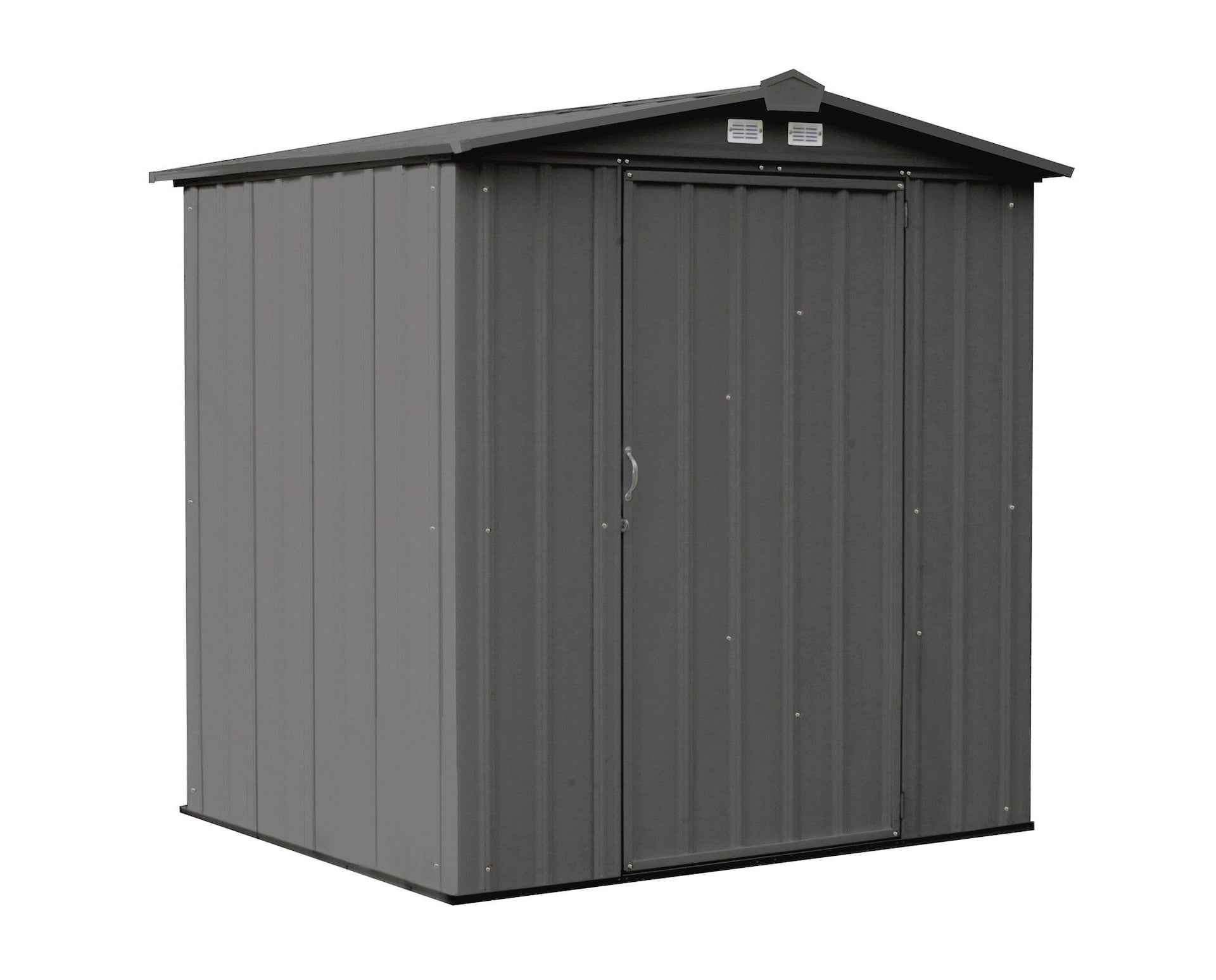 Arrow EZEE Galvanized Steel Storage Shed with Low Gable Roof, Charcoal, 6-ft x 5-ft