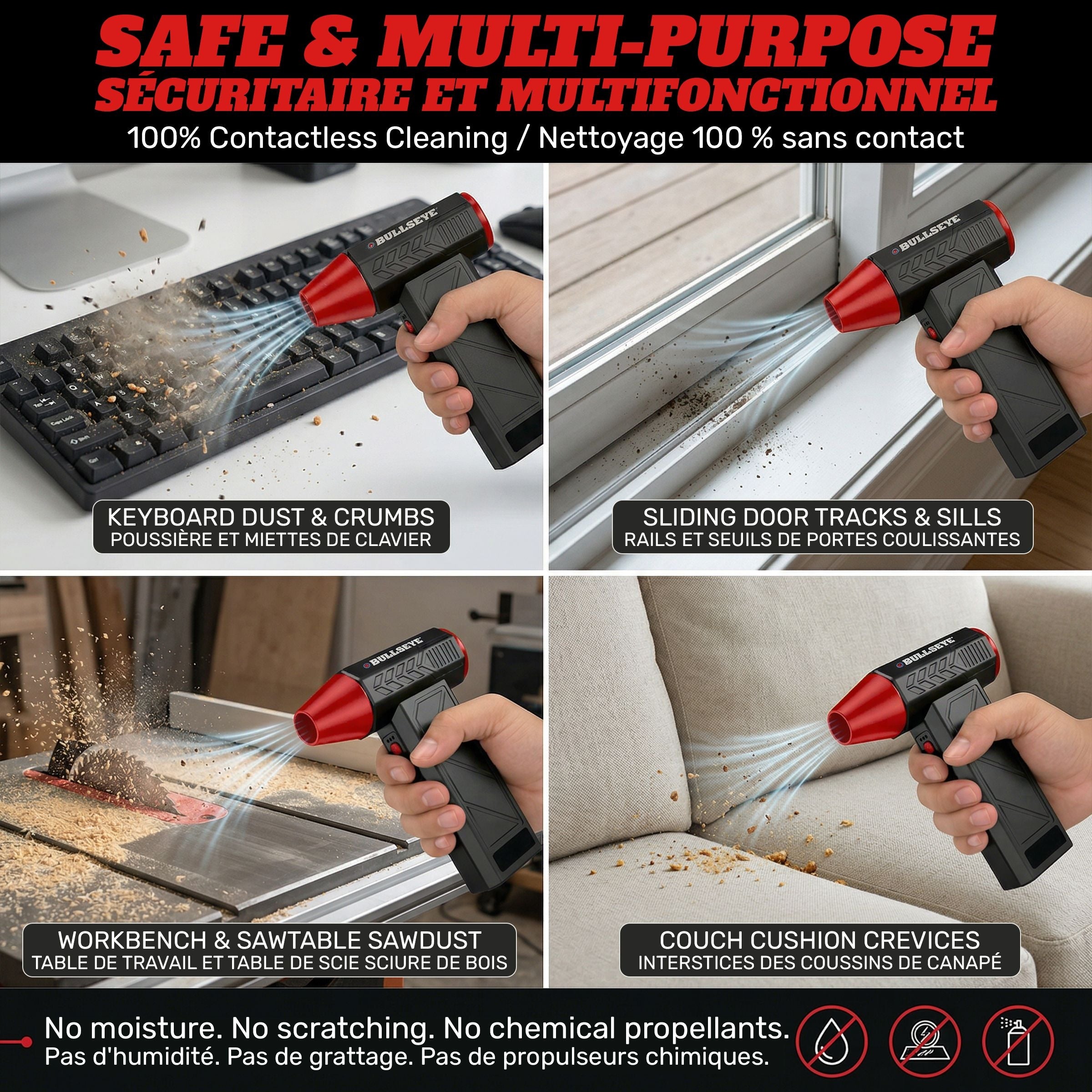 As Seen On TV Bullseye Air Blaster 7.4V Rechargeable Handheld Blower
