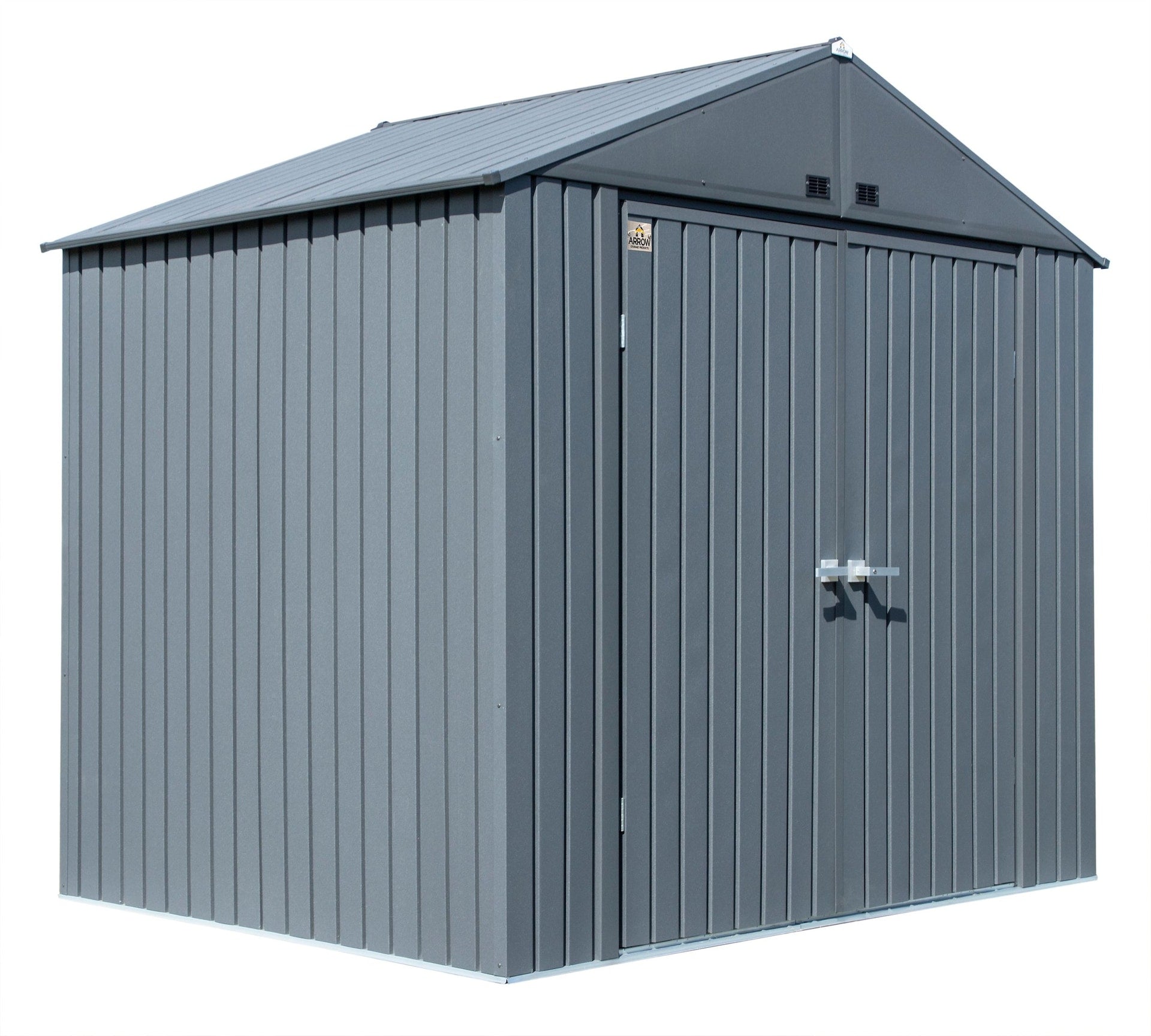 Arrow Elite Steel Storage Shed, Anthracite, 8-ft x 6-ft