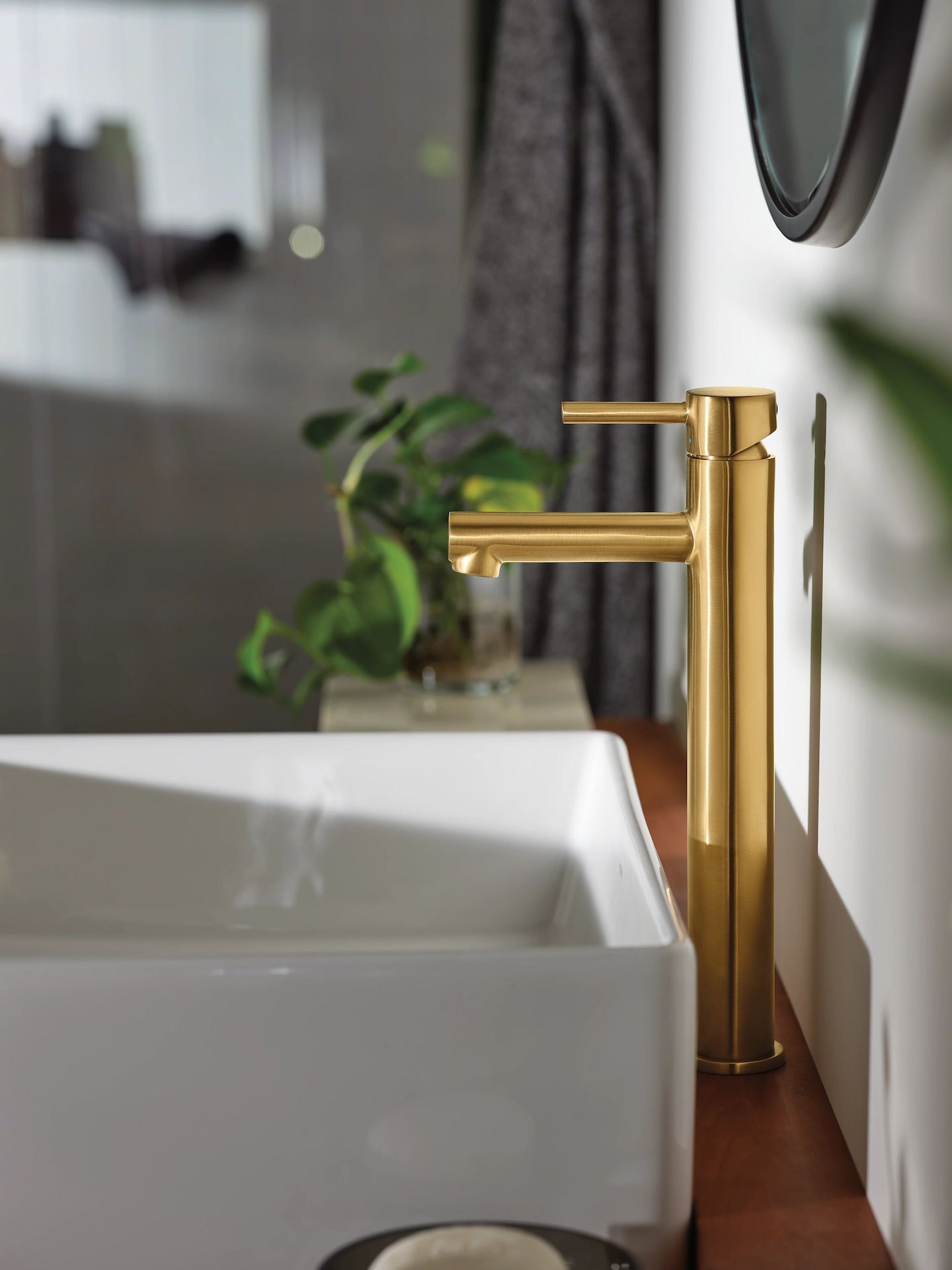 Moen Align Single Handle High Arc Vessel Single Hole Bathroom Sink Faucet, WaterSense Certified, Brushed Gold